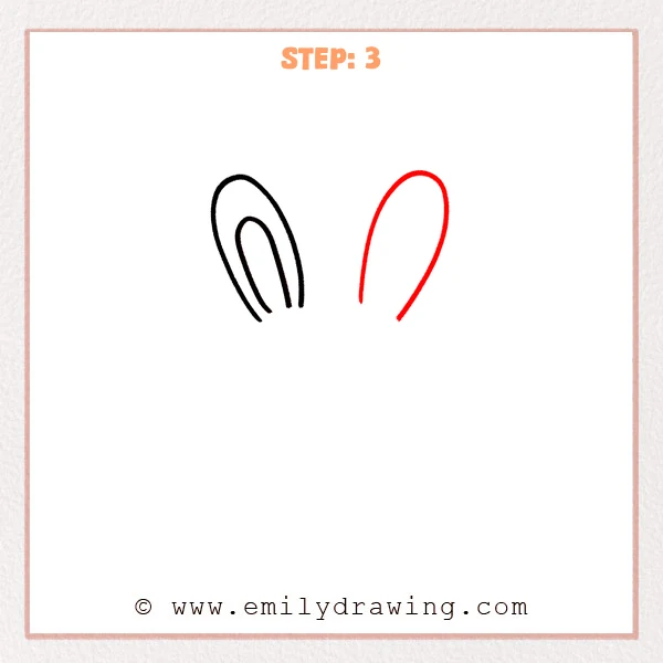 how to draw a bunny face - Step 3